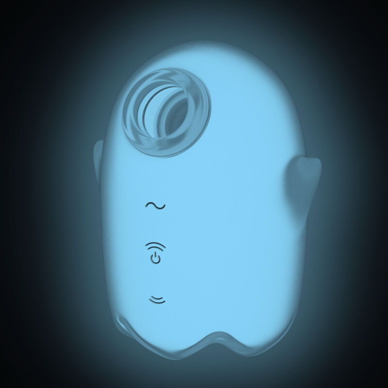 Glowing Ghost Air Pulse & Vibrador Blanco