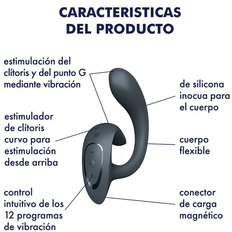 G For Goddess 1 Vibrador Rabbit Gris Oscuro