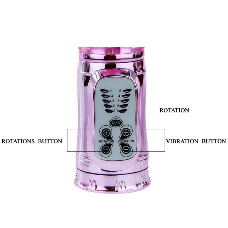Vibrador Recargable Con Rotacion Y Estimulador Throbbing Butterfly