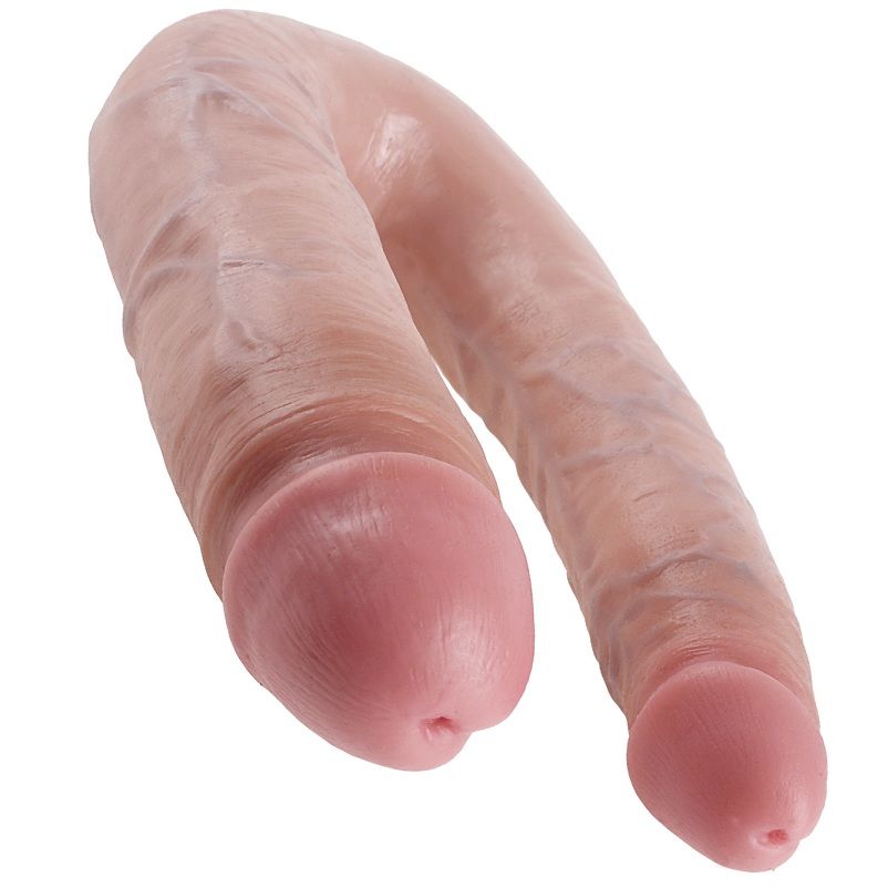 King Cock Dildo Doble Penetracion 17.8 Cm Natural - SeXcalofríos - KING COCK