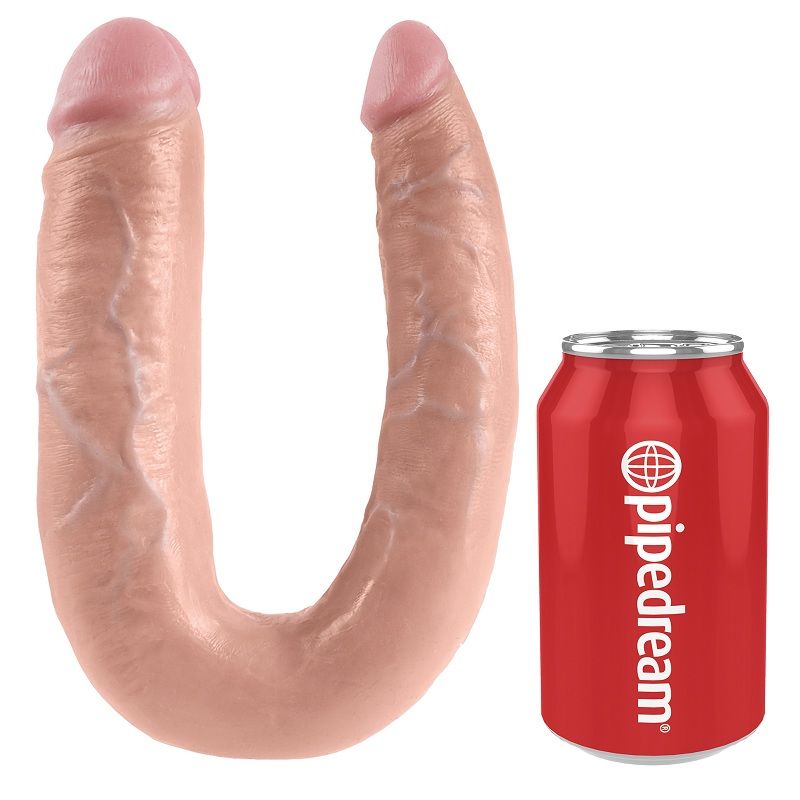 King Cock Dildo Doble Penetracion 17.8 Cm Natural - SeXcalofríos - KING COCK
