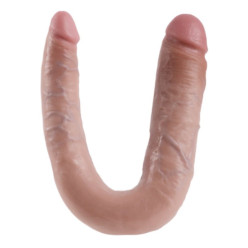 King Cock Dildo Doble Penetracion 17.8 Cm Natural - SeXcalofríos - KING COCK