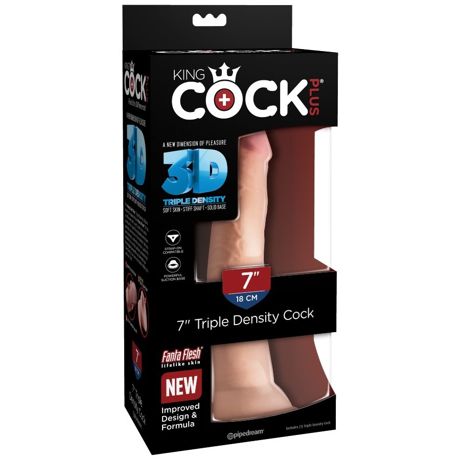 Kingcock Dildo Triple Densidad 18 Cm - SeXcalofríos - KING COCK PLUS