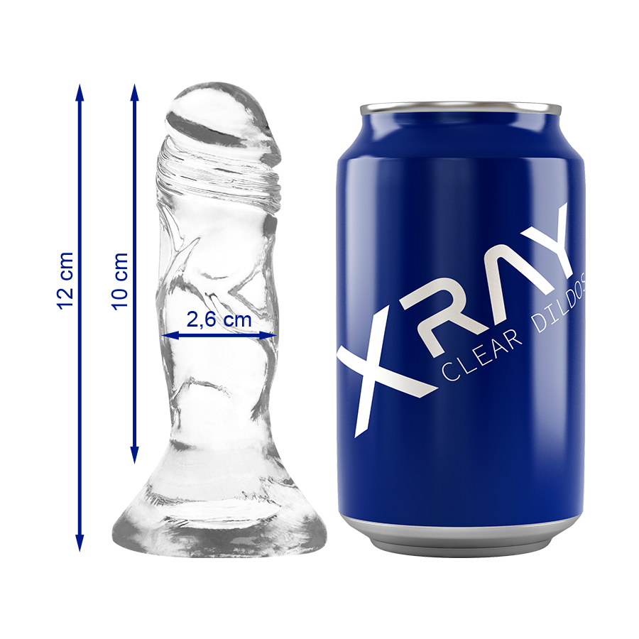 Xray Clear Dildo Transparente 12Cm X 2.6Cm - SeXcalofríos - X RAY