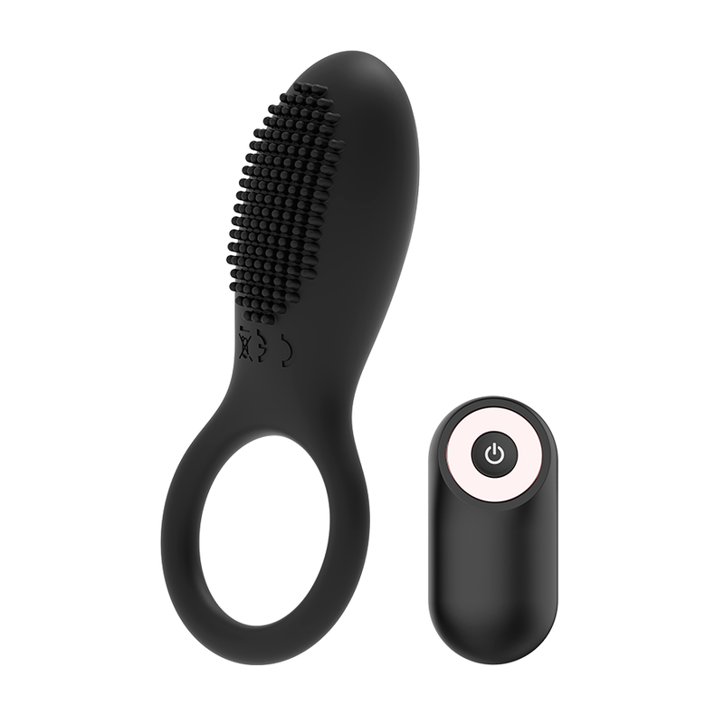 Coquette Anillo Vibrador Control Remoto Recargable Negro / Gold - SeXcalofríos - COQUETTE