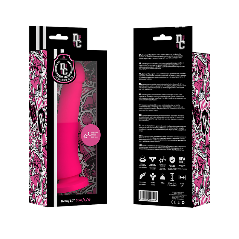 Delta Club Toys Dildo Rosa Silicona Medica 17 X 3Cm - SeXcalofríos - DELTACLUB