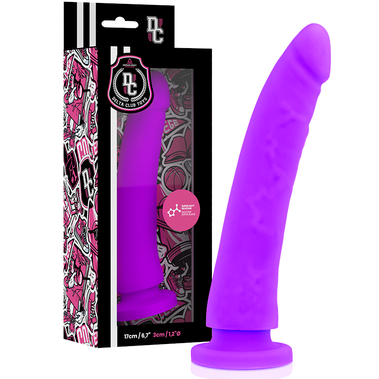 Delta Club Toys Dildo Lila Silicona Medica 17 X 3Cm - SeXcalofríos - DELTACLUB