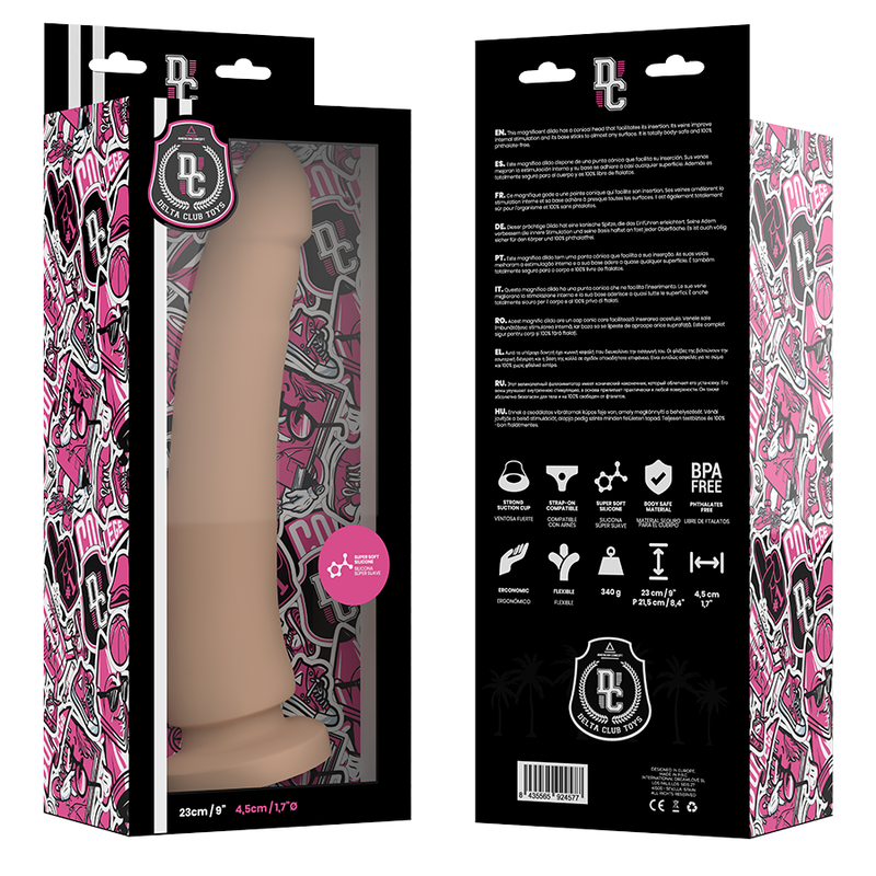 Delta Club Toys Dildo Natural Silicona Medica 23 X 4.5 Cm - SeXcalofríos - DELTACLUB