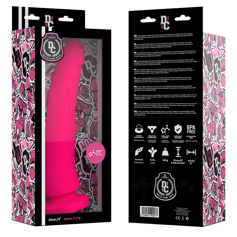 Delta Club Toys Dildo Rosa Silicona Medica 23 X 4.5 Cm - SeXcalofríos - DELTACLUB