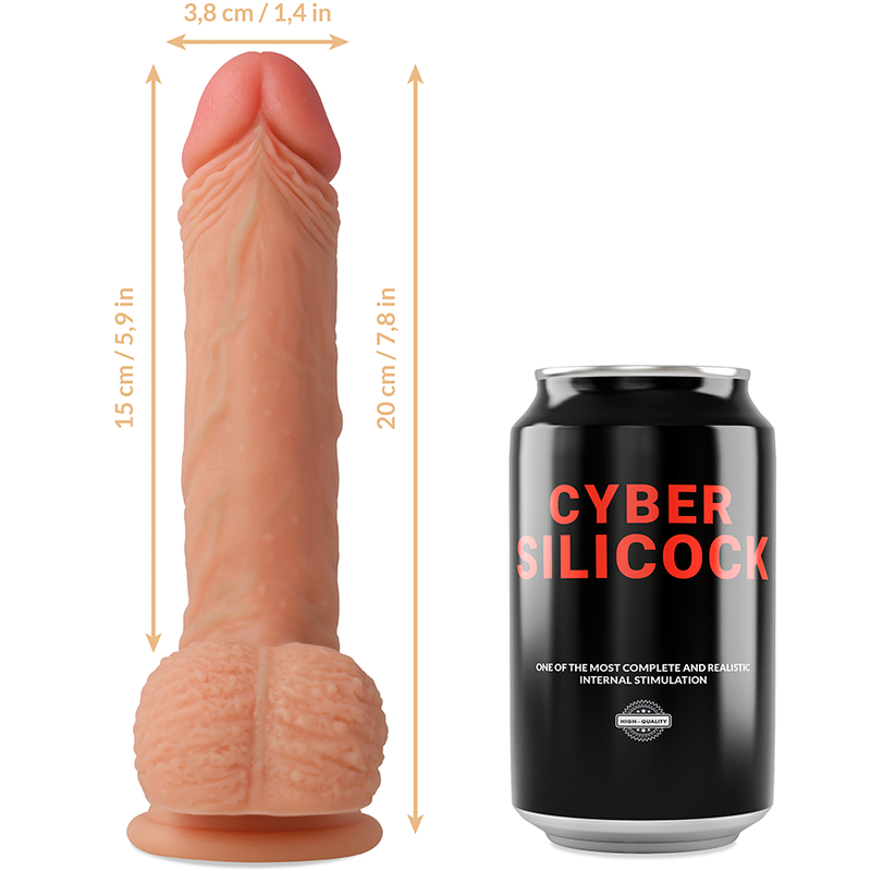Cyber Silicock Freeman Realistico Silicona Liquida 20Cm - SeXcalofríos - CYBER SILICOCK
