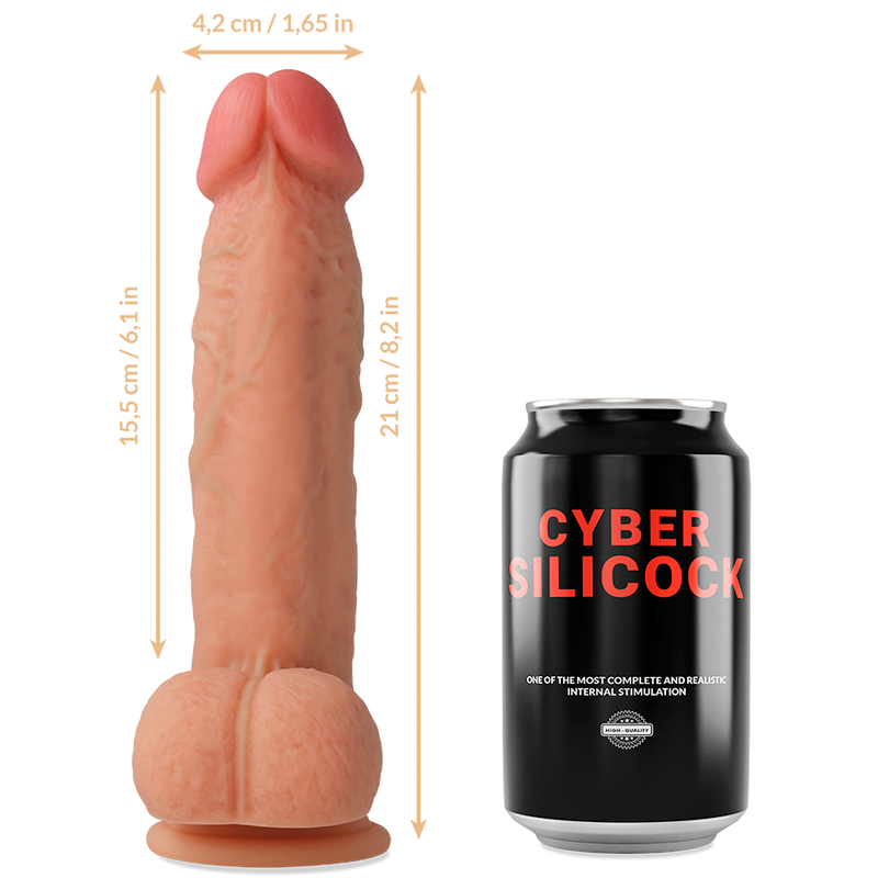 Cyber Silicock Saul Realistico Silicona Liquida 20.5Cm - SeXcalofríos - CYBER SILICOCK