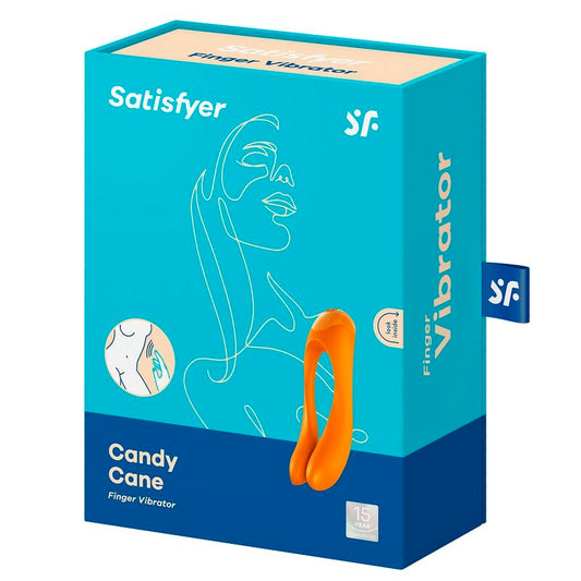 Satisfyer Candy Cane Finger Vibrator Orange