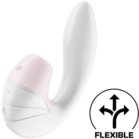 Supernova Estimulador Y Vibrador Blanco