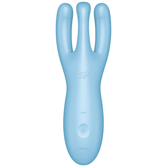 Threesome 4 Vibrador App Azul