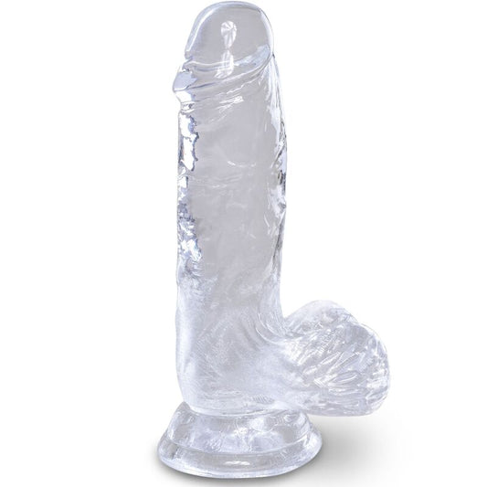 Clear Pene Realístico Con Testículos 10.1 Cm Transparente