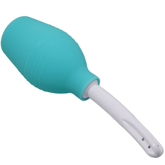 Pera Anal Ducha De Goma Azul