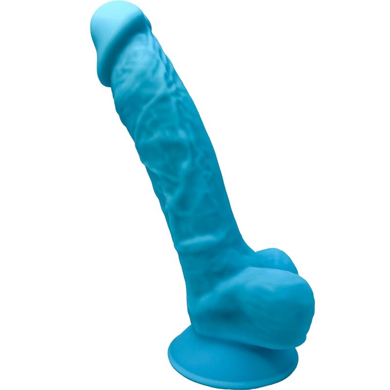 Modelo 1 Pene Realístico Silicona Premium Silexpan Azul 17.5 Cm