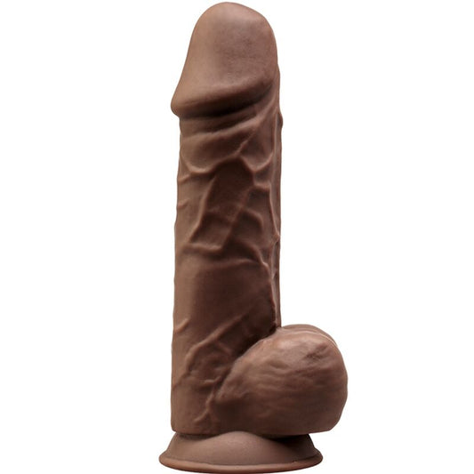 Modelo 1 Pene Realístico Silicona Premium Silexpan Marrón 21.5 Cm