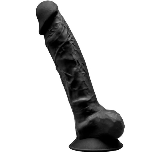 Modelo 1 Pene Realístico Silicona Premium Silexpan Negro 20 Cm