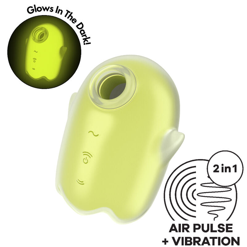 Glowing Ghost Air Pulse & Vibrador Amarillo