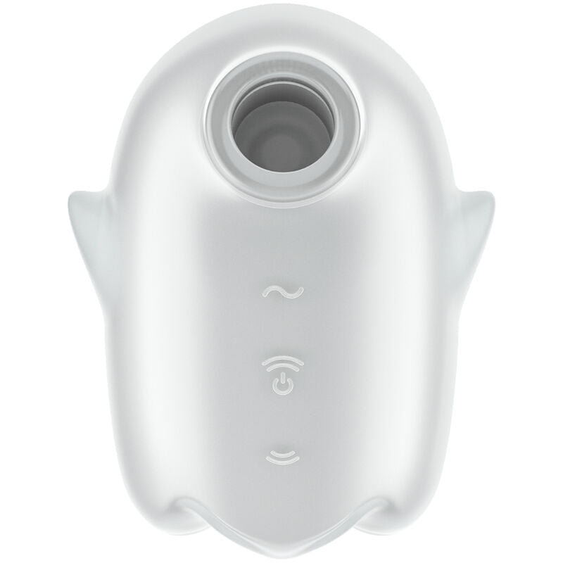 Glowing Ghost Air Pulse & Vibrador Blanco