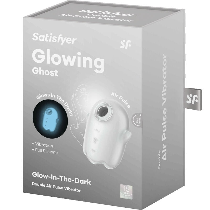 Glowing Ghost Air Pulse & Vibrador Blanco
