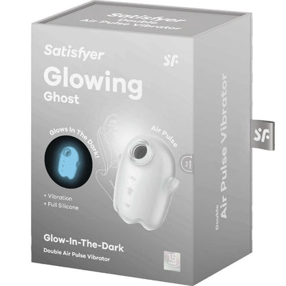 Glowing Ghost Air Pulse & Vibrador Blanco