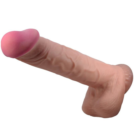Sliding Skin Series Dildo Realístico Con Ventosa Piel Deslizante Moreno 26 Cm