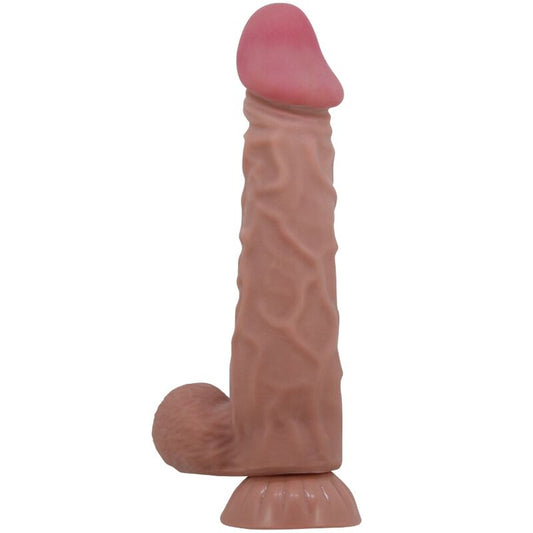 Sliding Skin Series Dildo Realístico Con Ventosa Piel Deslizante Moreno 24 Cm