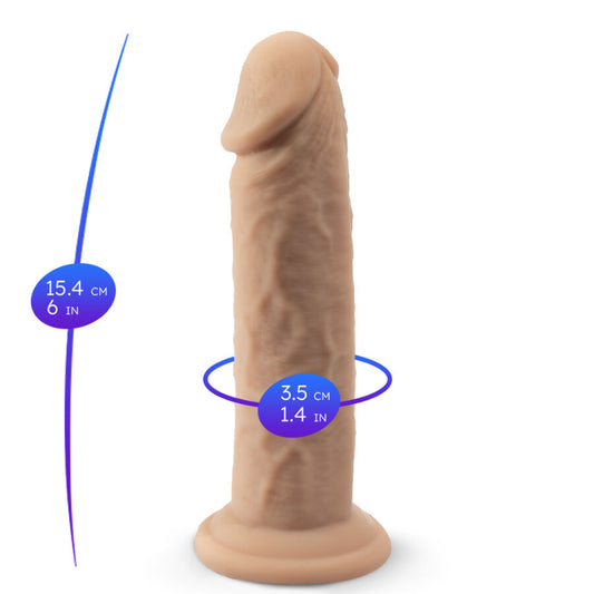 Pene Realístico Modelo 2 Silicona Termoreactivo 15.4 Cm
