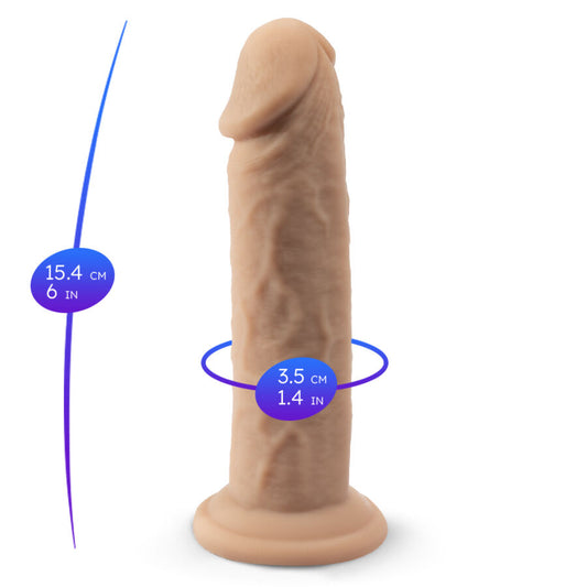 Pene Realístico Modelo 2 Silicona Premium Termoreactivo 15.4 Cm