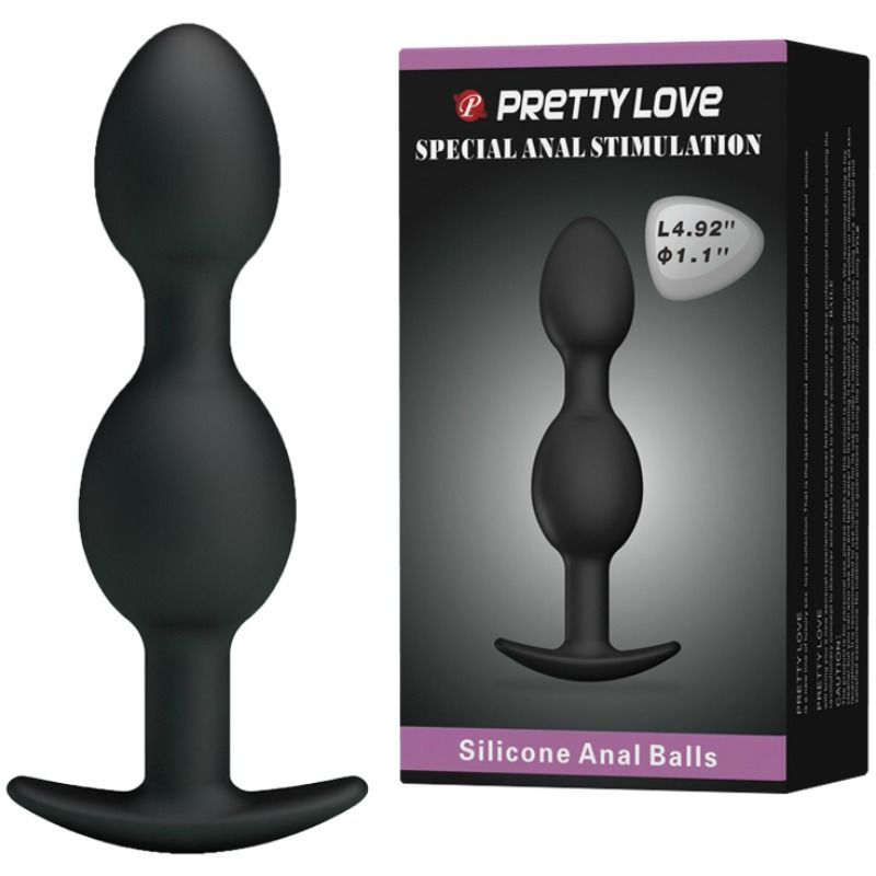 Bolas Anales Silicona 12.5 Cm NegroPRETTY BOTTOM