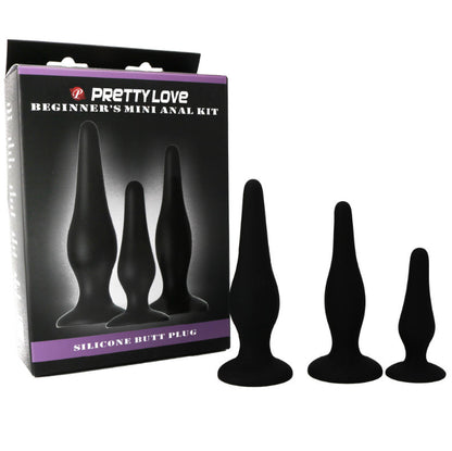 Pretty Bottom Kit Iniciacion Anal Plugs SiliconaPRETTY BOTTOM