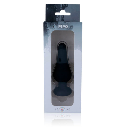 Anal Plug Pipo L Silicone Negro 13.5 Cm - SeXcalofríos - INTENSE TOYS