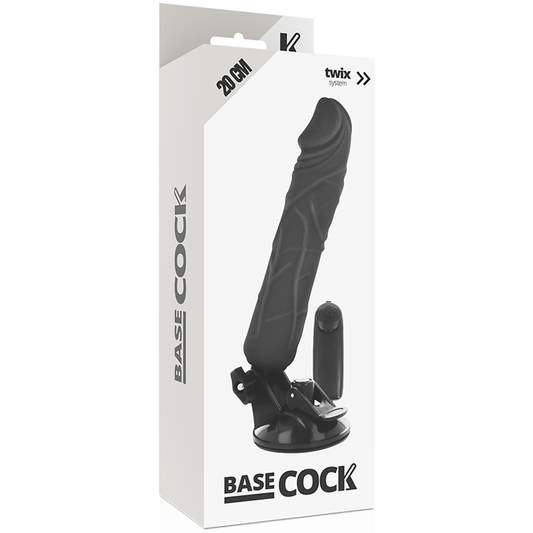 Vibrador Control Remoto Negro 20Cm  RealisticBASECOCK